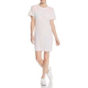 NWOT CURRENT/ELLIOTT Beatnik White Pink Tie Dye Cotton T-Shirt Dress, Size 1/S